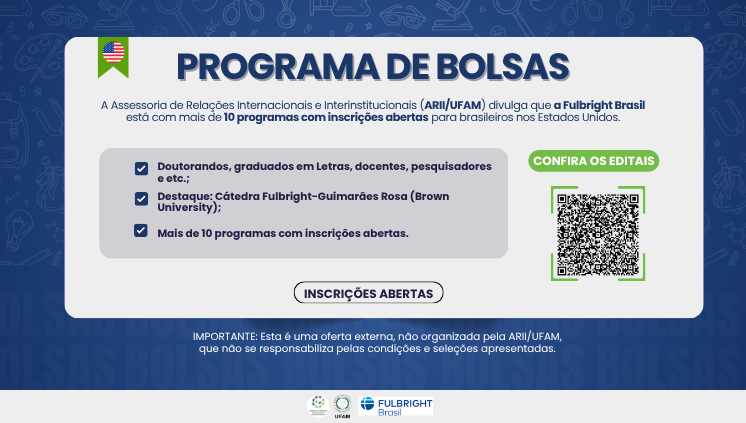 Bolsas nos EUA com inscrições abertas